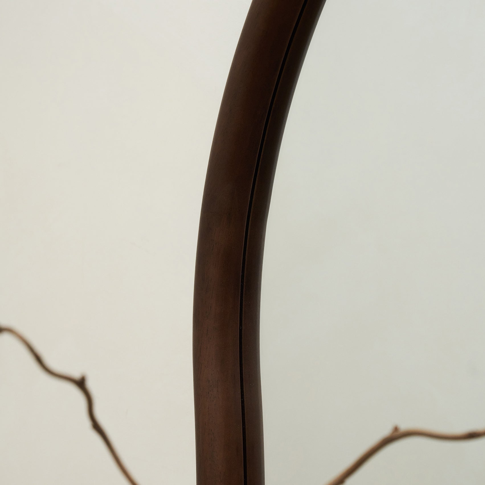 Aaliyah - Miroir Irrégulier Pleine Longueur en Bois Foncé, 180 x 80 cm Center Kasa