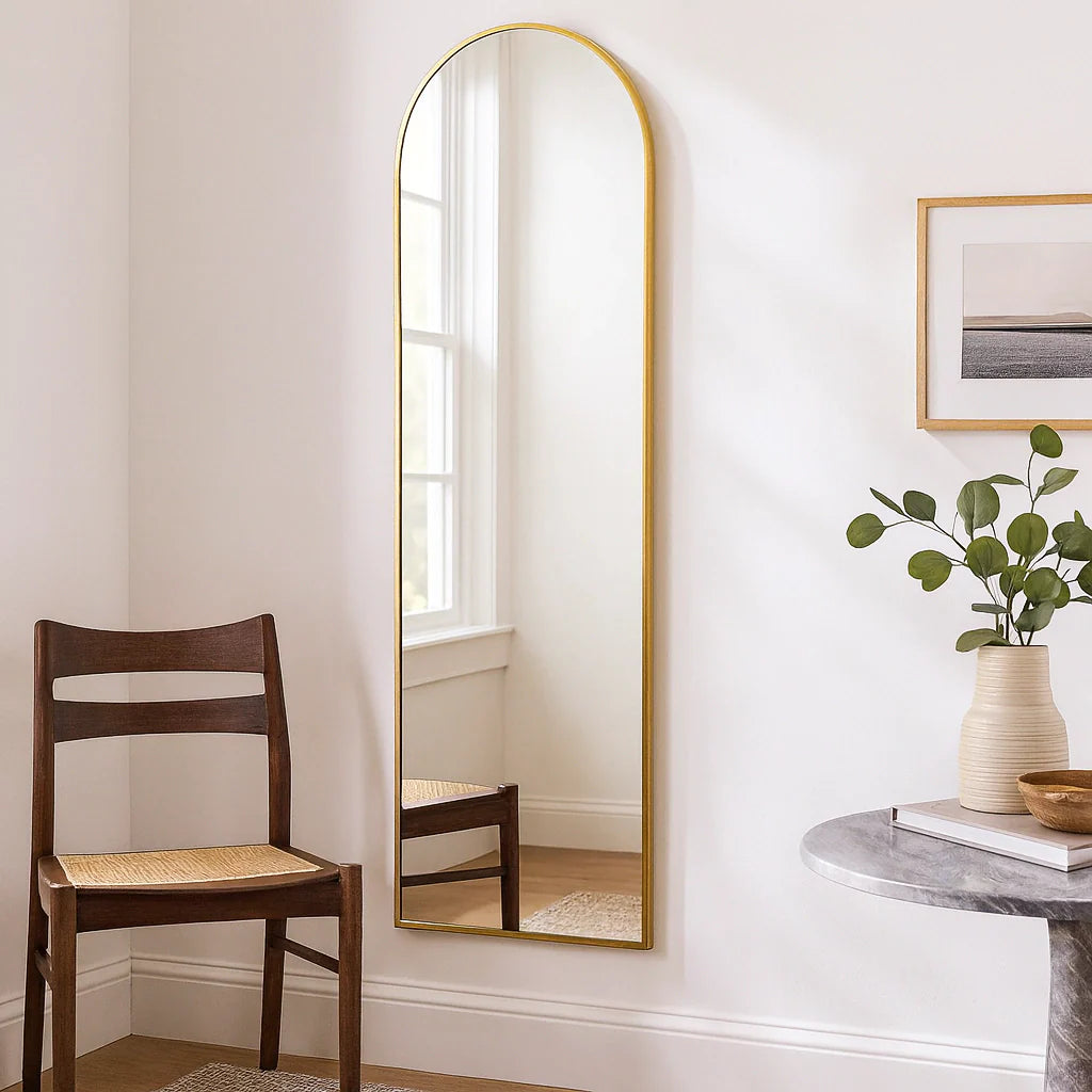 Pièce décorative courbée Michi, Golden Portal, 110 x 50 cm