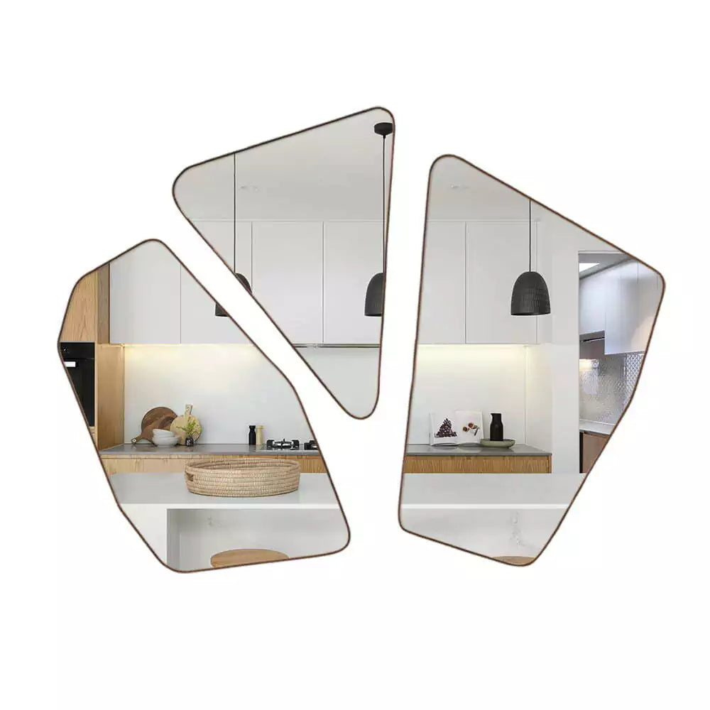 Set Miroir de miroirs composition trio 150x135cm