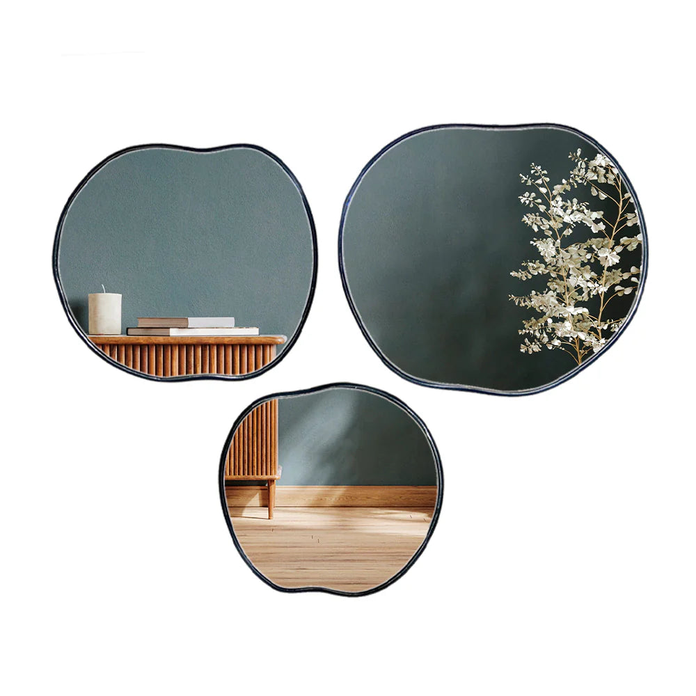 Miroir composition organique 115x105cm